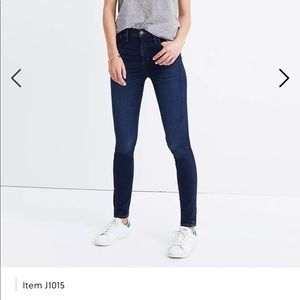 Madewell Petite 10" High-Rise Skinny Jeans in Hayes Wash